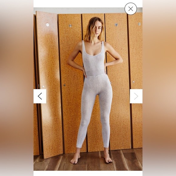 NWOT Free People Good Karma Onesie in Washed Black Women’s Size M/L - Picture 3 of 14